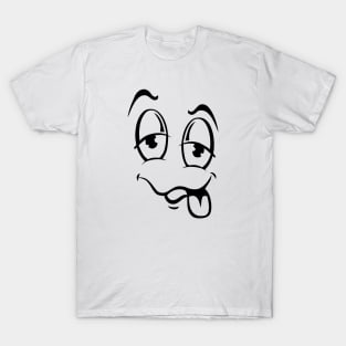 Smiley Funny Cartoon Dizzy Face T-Shirt